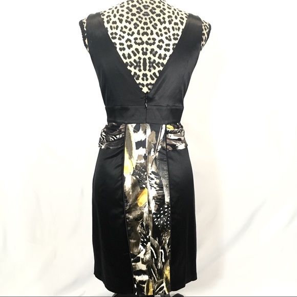 NWT ; Sophisticated, alluring and classic Bebe Sleeveless Deep V-Neck Dress. - Picture 5 of 8